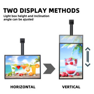 Panel LED Decorativo Colgante de Aluminio para Señalización, Caja de Luz Retroiluminada, Menú de Mesa Iluminado Acrílico para Tiendas - Product Image 3