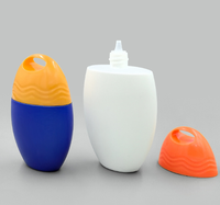Conteneur en plastique PE plat personnalisé de 50 ml/100 ml, respectueux de l'environnement, pour crème solaire, crème pour les mains, fond de teint liquide, flacon isolant