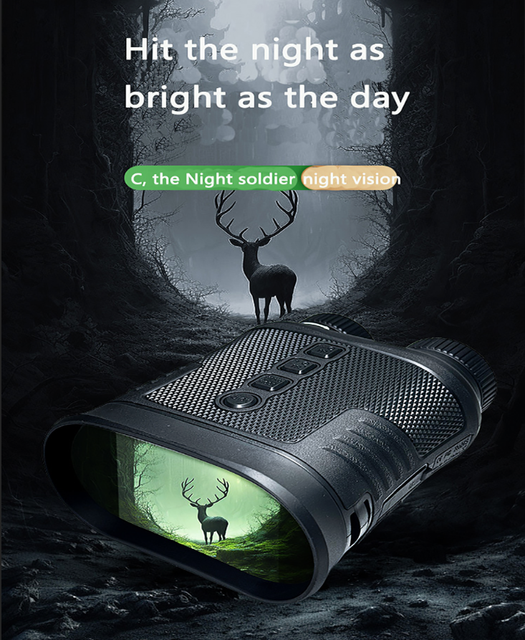 4K Infrared Night Vision Goggles Rechargeable Battery for Hunting and Surveillance Night Vision Binoculars Hunting Supplies
