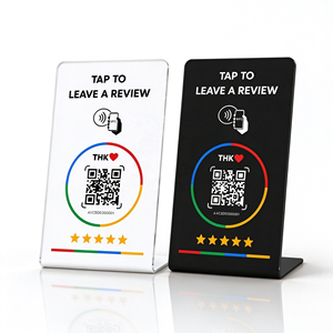 Support de <span class=keywords><strong>code</strong></span> <span class=keywords><strong>QR</strong></span> NFC SHILOH – Tappez ou scannez <span class=keywords><strong>pour</strong></span> vous connecter aux réseaux sociaux – Carte de suivi multi-couleurs <span class=keywords><strong>pour</strong></span> restaurants, hôtels, OEM, PVC - Product Image 2