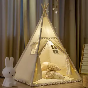 Tenda India anak, tenda mainan dalam ruangan bayi dapat dilipat untuk dekorasi kamar anak