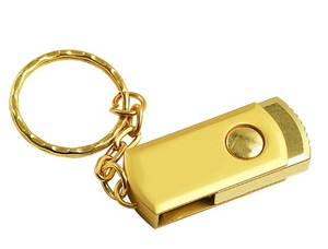 Clé USB pivotante miniature en métal avec porte-clés, vente en gros, la plus populaire, USB 2.0 3.0 4 Go 8 Go 16 Go 32 Go avec porte-clés - Product Image 2