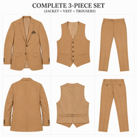 Ensemble de costume de luxe universel 5 pièces pour homme, design classique, coupe ajustée, tenue formelle pour le marié, ensemble complet pour toutes les occasions