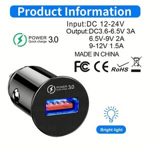 Quick Charge 3.0 Mobile Phone Charger 1 Port USB Fast <b>Car</b> Charger for Phone 17 16 15 <b>Tablet</b> <b>Car</b>-Charger with Box - Product Image 2
