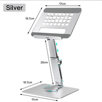 Support pour ordinateur portable en alliage d'aluminium réglable, pliable à 360°, portable, pour MacBook, ordinateur portable, support de refroidissement