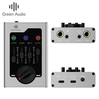 Green Audio GBA1 Live-Soundkarte USB-Audio-Interface mit 24bit/48KHz DSP-Effekten OTG-Verbindung für Karaoke-Streaming