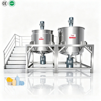 Agitateur mélangeur industriel en acier inoxydable 500-2500L avec moteur AC, chauffant, économe en énergie, certifié CE, pour shampoing et lotion pour bébé