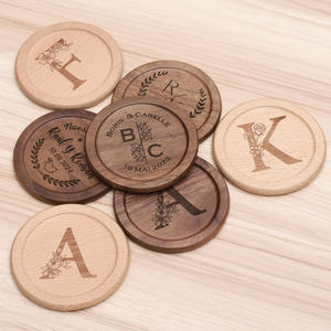 WanuoCraft, venta al por mayor, posavasos de madera de pino y nogal de haya, almohadillas aislantes y portavasos para té y café, alfombrillas y almohadillas de madera - Product Image 5