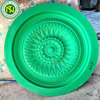 Fournisseur de Guangzhou, rose de plafond en plâtre de haute qualité, panneau central de plafond 3D, médaillon, moules en plastique