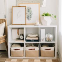 Boîte de rangement pliable rectangulaire en coton et lin avec compartiments, design moderne et simple, portable pour vêtements, articles divers et jouets
