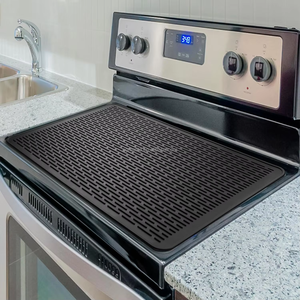 71*51cm Extra-<b>Large</b> Heated Food Grade Silicone Anti-Slip Dish Drying <b>Mat</b> with Drain Hole for Electric Stove Top Cover - Product Image 1