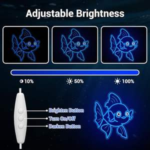 Signes électroniques LED personnalisables IP65 étanches <span class=keywords><strong>Poisson</strong></span> <span class=keywords><strong>rouge</strong></span> bleu Thème océan pour la maison Bar Chambre à coucher Restaurant Cadeaux de Noël - Product Image 4