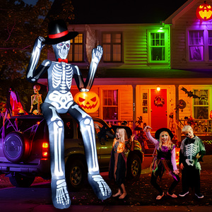 Scheletro Gonfiabile Gigante <span class=keywords><strong>di</strong></span> <span class=keywords><strong>Halloween</strong></span> con Luci LED, Decorazione per Esterni, Enorme Prop Spaventoso <span class=keywords><strong>da</strong></span> Giardino - Product Image 5
