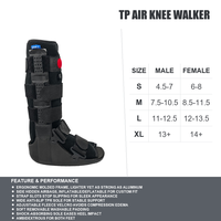 Semelle intérieure en EVA résiliente, semelle extérieure en TPR, TP Air Knee Walker, chaussure de récupération pour traumatismes et réadaptation