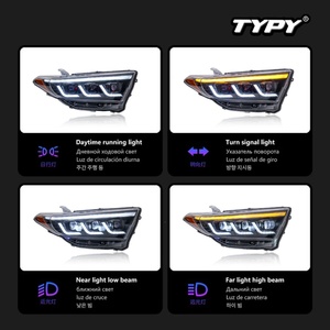 Conjunto de Faros Delanteros TYPY para Toyota Highlander 2012-2014, Actualización Modificada a NUEVOS Faros Delanteros LED con Señal de Giro Dinámica - Product Image 4