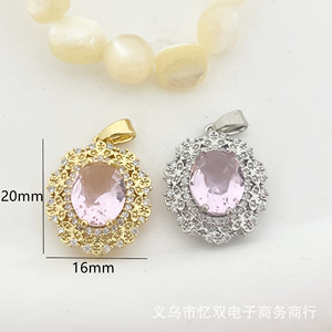 Pendentif en zircon diamanté, coupe ovale, forme goutte d'eau, bijoux pour femmes à porter au quotidien, origine Yiwu - Product Image 5