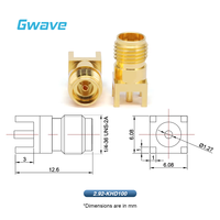 Connecteur RF à montage sur PCB femelle de 2.92mm DC-40GHz matériau en laiton pour applications de soudure