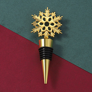 Bouchons de bouteille de vin de Noël en alliage de zinc et TPR, design décoratif arbre, cerf, flocon de neige, pour les fêtes de fin d'année - Product Image 4