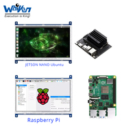 Module d'affichage LCD TFT Waiken 7 pouces avec rétroéclairage LED, interface d'entrée vidéo numérique HD, résolution 1024x600 pour Raspberry Pi