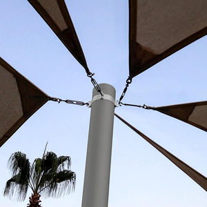 JH-Mech <span class=keywords><strong>Mat</strong></span> Gris Foncé 10ft Pare-Soleil Poteaux 3 "Diamètre Connexion Unique Conception Acier Heavy Duty Pare-Soleil Poteau - Product Image 5