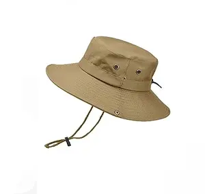Chapeau de pêche en plein air pliable UPF 50 + Protection Boonie Hat pour Safari Pêche Randonnée Camping Jardinage