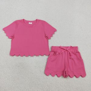 Ensembles de vêtements pour filles RTS Boutique Sister Casual Print Colorful, été, coton respirant, shorts à bords festonnés, enfants - Product Image 6