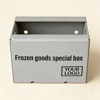 Boîte d'expédition robuste et écologique à faible MOQ pour le stockage de marchandises lourdes, boîte de transport pour aliments congelés, carton d'expédition épais et solide pour les aliments