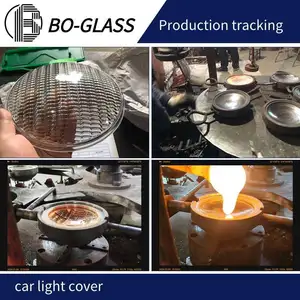 Fabrik kundenspezifische Größe Form Farbe Form gepresste Hitzebeständigkeit hohe Qualität hochborosilikat-Autoperscheinwerfer Glas Lampe Abdeckung