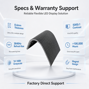 Panneau d'affichage LED flexible d'intérieur P4, module souple incurvé pour la publicité <span class=keywords><strong>sur</strong></span> les panneaux d'affichage, utilisation commerciale - Product Image 2
