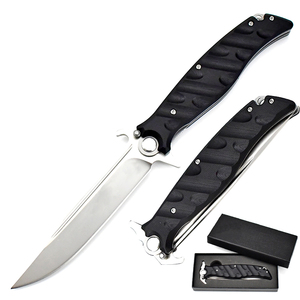 E-commerce Hot Selling In Russia &amp; US CPM-D2 Steel Folding Knife G10 Handle Very Popular High Quality Tactical EDC Pocket Knife
