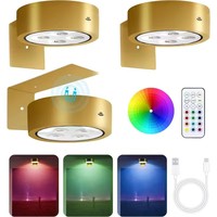 Lampe murale LED rechargeable par USB avec télécommande, design moderne, changement de couleur RVB, murale, salon, intensité réglable, intérieur, maison