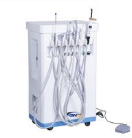 Unité dentaire mobile GINEE MEDICAL à prix d'usine avec pièces à main haute et basse vitesse, seringue 3 voies et système air-eau