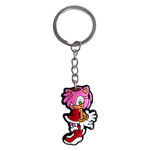 HY Wholesale Série de porte-clés <span class=keywords><strong>Sonic</strong></span>, accessoires de dessin animé, breloques pour chaussures, colliers porte-clés, porte-clés masque, accessoires de <span class=keywords><strong>voiture</strong></span> pour hommes en PVC - Product Image 4