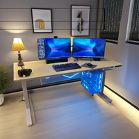 Accessoires de haute qualité YG Tables de jeu pour PC Bureau d'ordinateur à hauteur réglable Bureau de jeu RVB