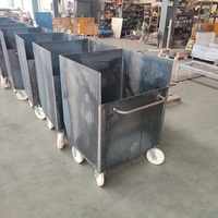 Bac à déchets basculant pour chariot élévateur, chariot de collecte de déchets en acier sur mesure, chariot de manutention de ferraille métallique, thermolaqué, taille et couleur personnalisées