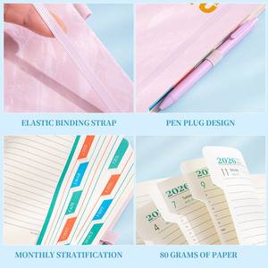 Agenda 2026, <span class=keywords><strong>une</strong></span> <span class=keywords><strong>page</strong></span> par <span class=keywords><strong>jour</strong></span>, 365 jours, planificateur quotidien en anglais, carnet de gestion quotidienne, carnet à couverture en PU - Product Image 2