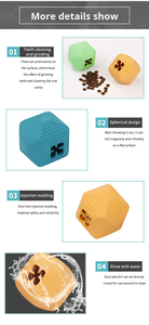 Balle distributrice de friandises carrée en TPR pour animaux de compagnie, jouet interactif à mâcher pour chien, anti-ennui - Product Image 6