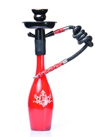 Kit de tiges de narguilé en aluminium avec plateau Tuyau de shisha pour bouteille de vin rouge Ensemble de tiges de shisha