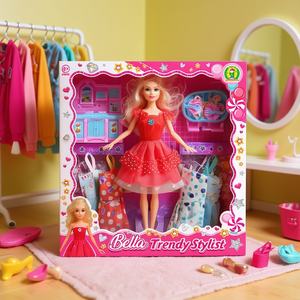 Poupée Bella Trendy Stylist 30 cm en plastique, jouet de mode avec accessoires pour filles de 4 à 6 ans, Italie - Product Image 2