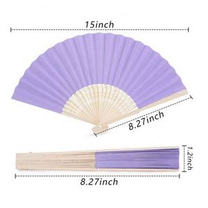Éventails chinois en gros Zhuchuang pour la décoration DIY, mariages, danse, fêtes – Éventails portables en bambou - Product Image 6