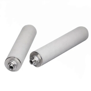 Hoch temperatur beständigkeit Rück wasch bar 10 Um Titan pulver Gesinterte 80mm Filter patrone für die Tinten lösungsmittel filtration - Product Image 1