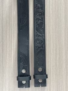 Wowei高品質ヴィンテージエンボス加工合金プレートバックルPUレザーウエスタンカウボーイパンクスタイルベルト 幅2.5CM 長さ90CM 義烏製 - Product Image 5