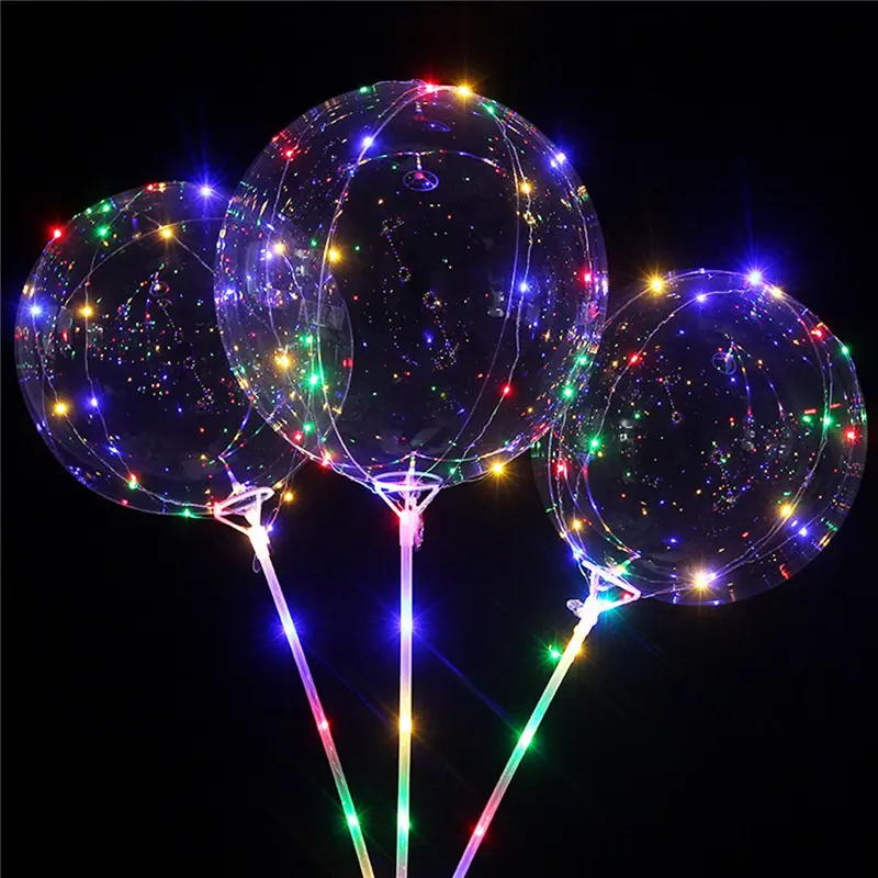 Groothandel Bobo Ballon 18/20/24/36 Inch Vakantie Feest Licht Bobo Ballon Led Met Helium Verjaardag Ballonnen Voor Decoratie