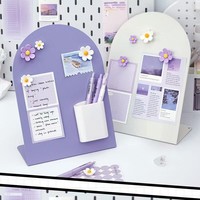 Organisateur de bureau magnétique en métal ML, tableau d'affichage en forme d'arche, cadeau créatif, support de mémo pour poste de travail, présentoir de rappels et souvenirs