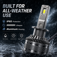 Ampoule de phare LED H1 super lumineuse 130W 12500LM 12V en aluminium argenté IP65, ajustement universel pour la plupart des voitures, commandes en gros pour l'exportation