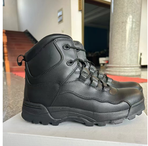 Botas tácticas largas de cuero de grano completo personalizadas DFS16, botas de senderismo tácticas PDRM de alta calidad hasta el tobillo - Product Image 6