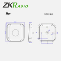 Lector de Tarjetas RFID IC de 13.56MHz Montado en Pared ZKRADIO, Compatible con Tarjetas CPU LEGIC ISO14443A/ISO15693 para Sistemas de Control de Acceso