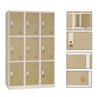 Armoires de classement, casier métallique à 9 portes, armoire de rangement en métal, meuble de bureau