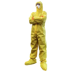 3Q Brand Type 4/5/6 Sms Ce En14126 Protective Non Woven Fire Resistant Working Uniform Disposable Coverall