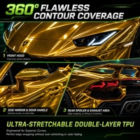 Film de protection de peinture (PPF) en TPU métallisé électrolytique auto-cicatrisant pour voiture, film vinyle brillant en TPU pour carrosserie